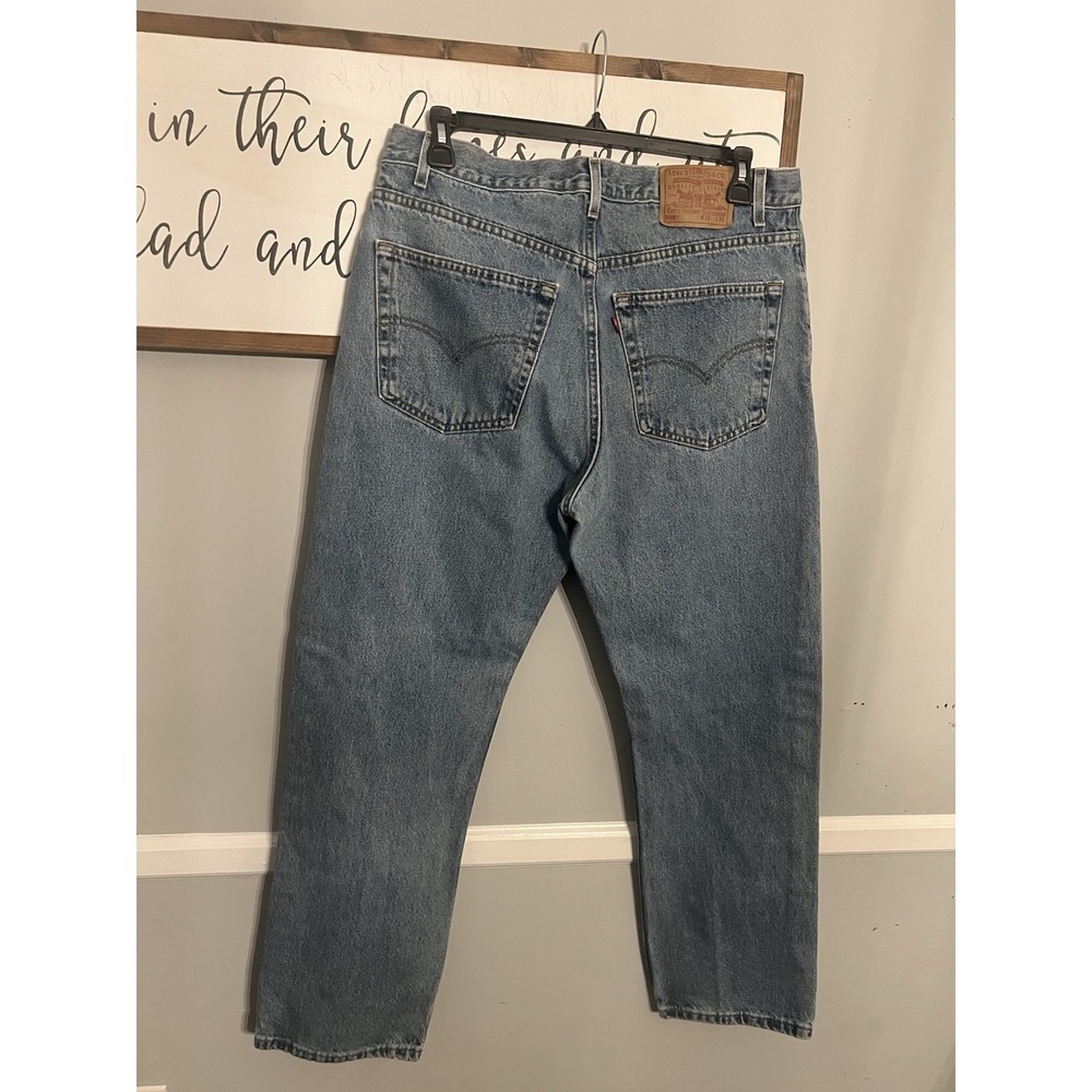 LEVI'S AUTHENTIC 505 REGULAR FIT STRAIGHT LEG BLUE JEANS W38 L30 100% Cotton USA